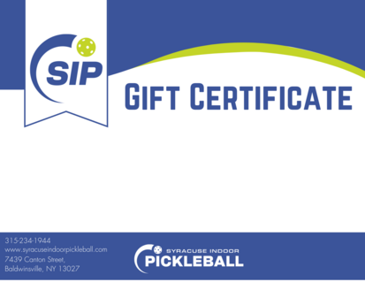 Syracuse Indoor Pickleball Gift Certificate